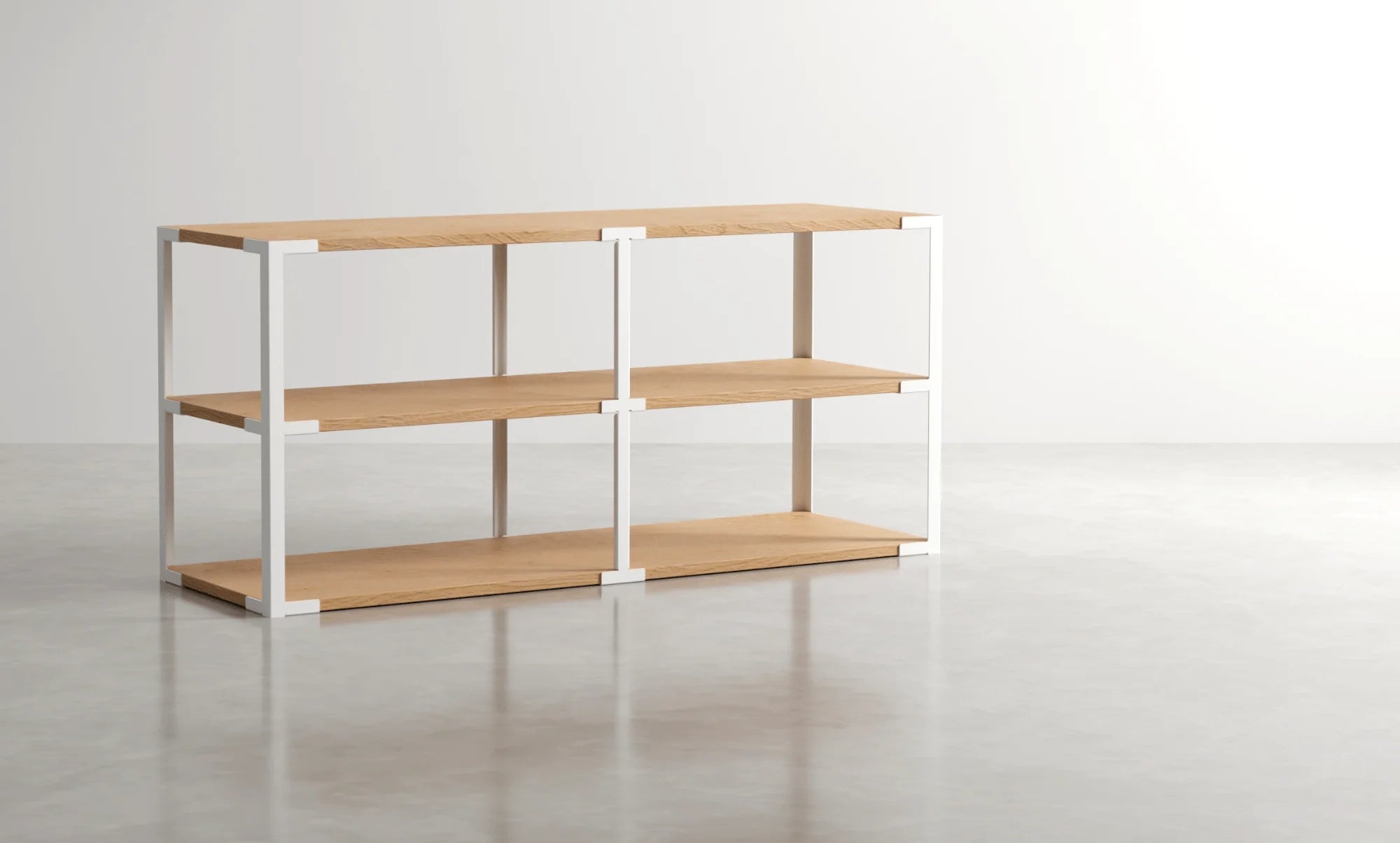 Build&Bond DIY Wooden shelf with metal frame on a white background